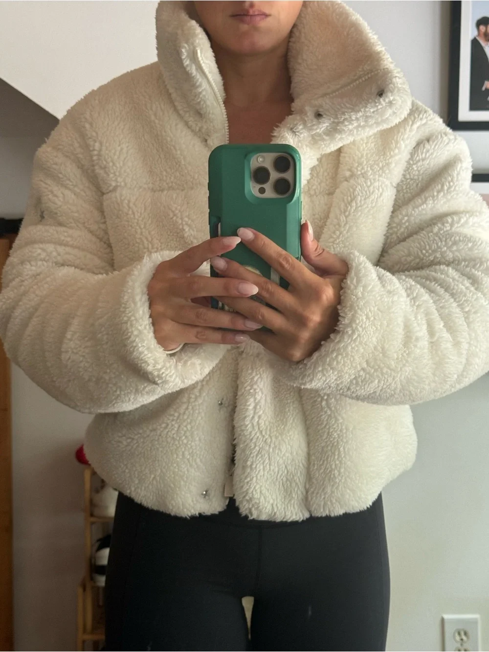 ALO Yoga Plush Sherpa Puffer Jacket - Cream White